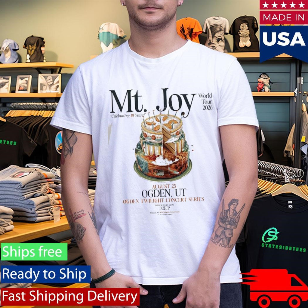 Mt. Joy Concert Poster At Ogden Twilight Concert Series In Ogden UT On August 25 2026 Celebration Cake Artwork T-Shirt