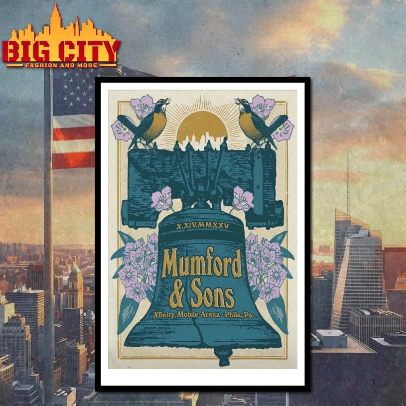 Mumford And Sons 10.14.2025 Philadelphia PA Poster Shirt
