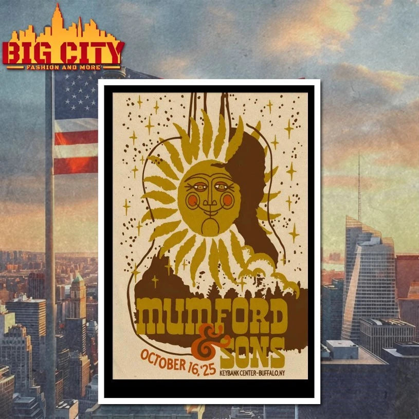 Mumford &amp; Sons At KeyBank Center In Buffalo, NY On Oct 16, 2025 Poster Shirt