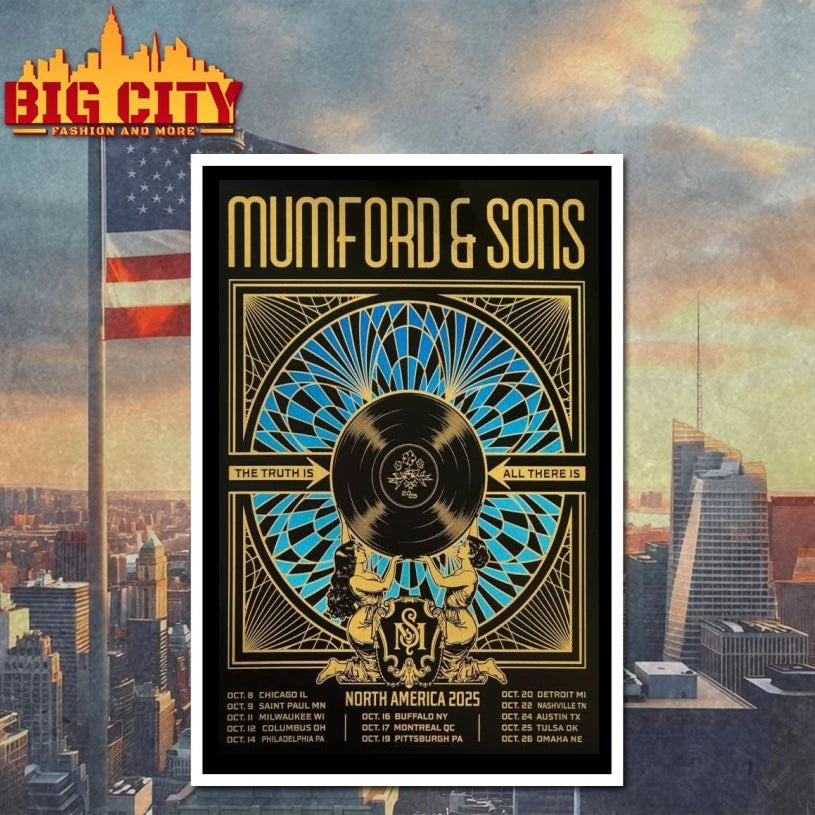 Mumford &amp; Sons North America Tour 2025 Poster shirt