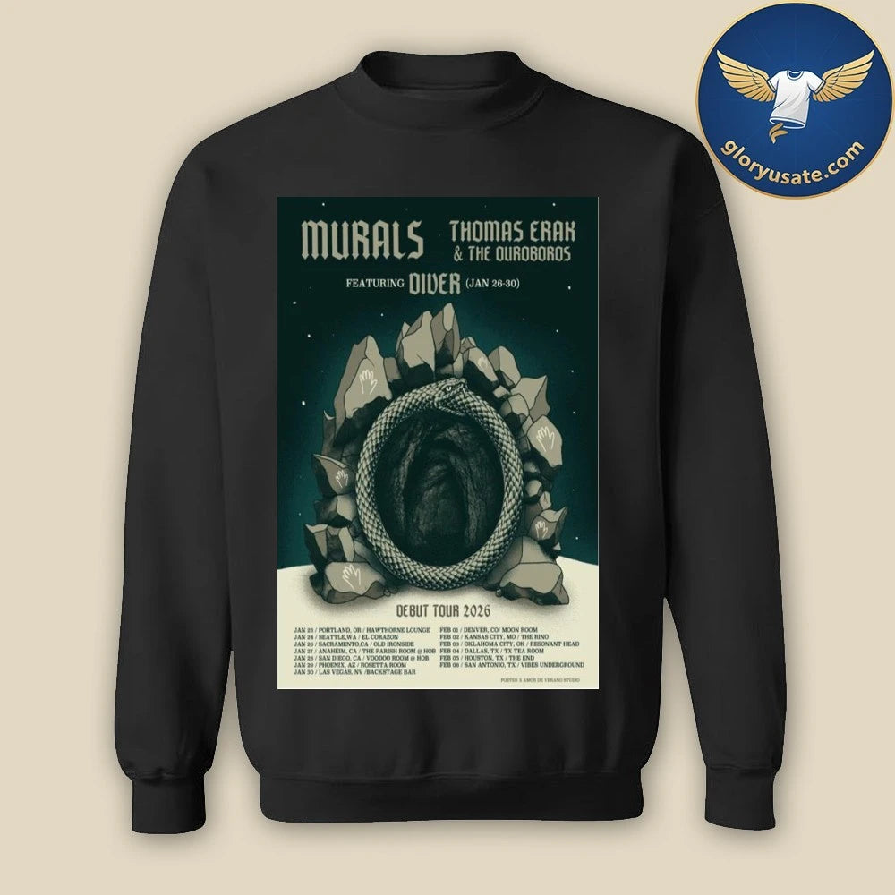 Murals &amp; Thomas Erak &amp; The Ouroboros Debut Tour 2026 Poster Shirt