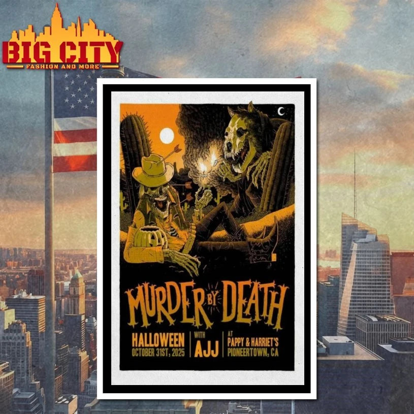 Murder By Death Oct 31 2025 Halloween At Pappy &amp; Harriet’s Pioneertown Poster shirt