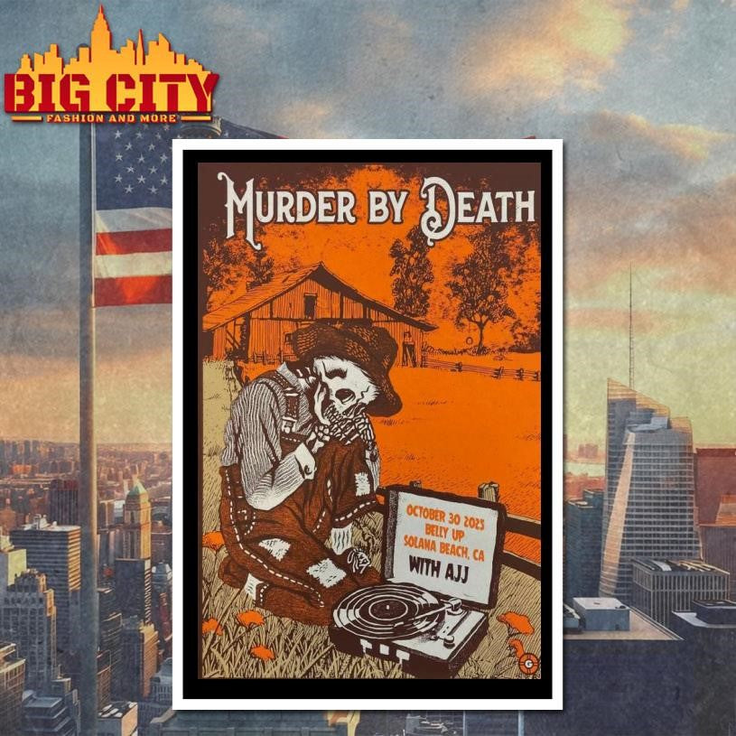 Murder By Death October 30 2025 In Solana Beach, CA Tour Poster Shirt