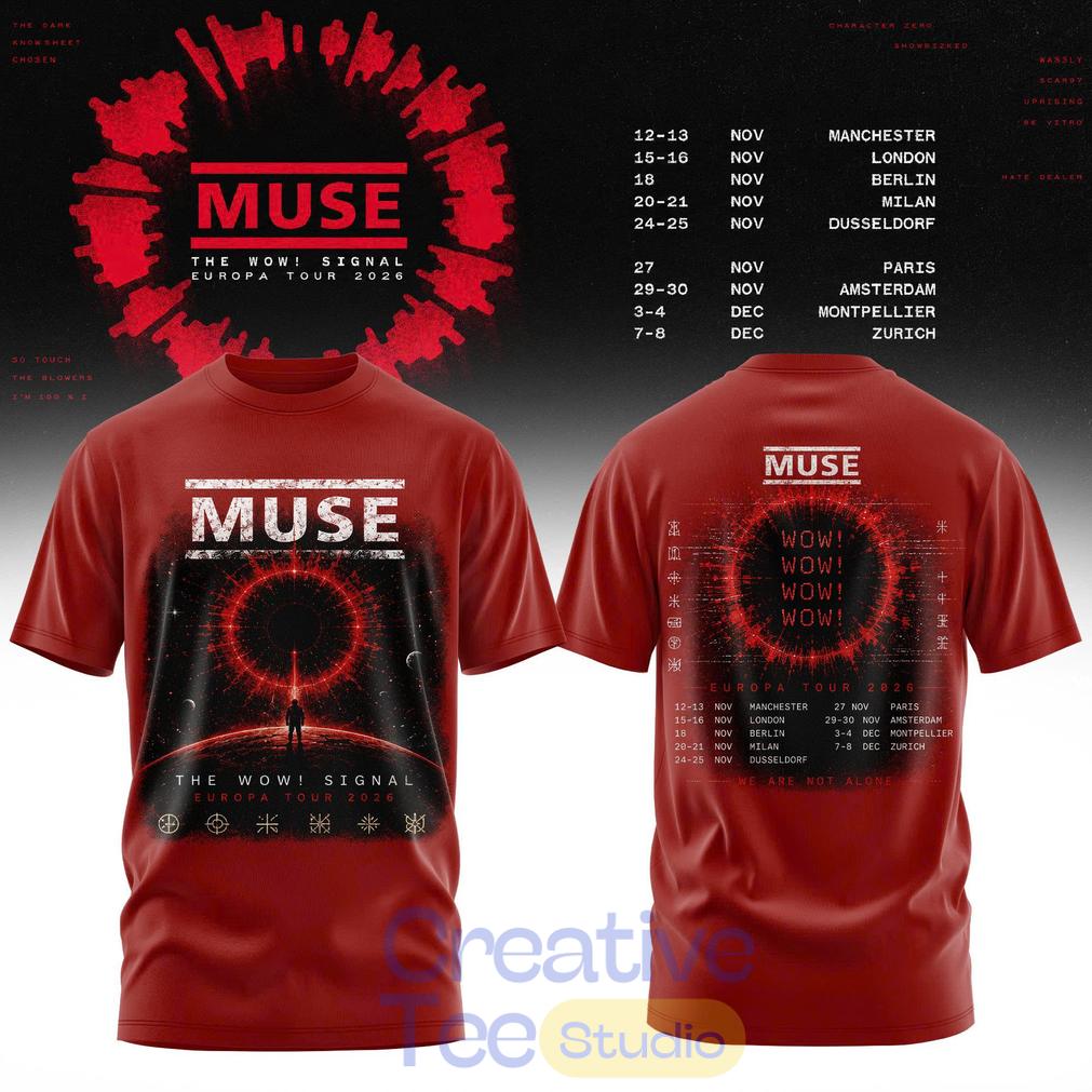 Muse – The Wow Signal Europa Tour 2026 Tee