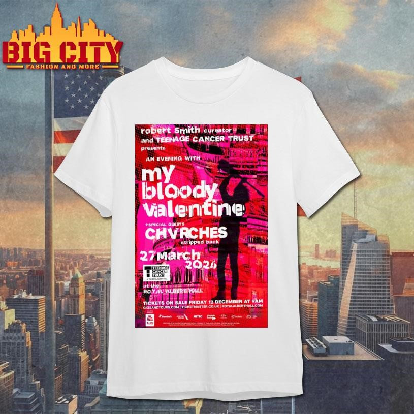 My Bloody Valentine Royal Albert Hall March 27 2026 Concert Poster Shirt
