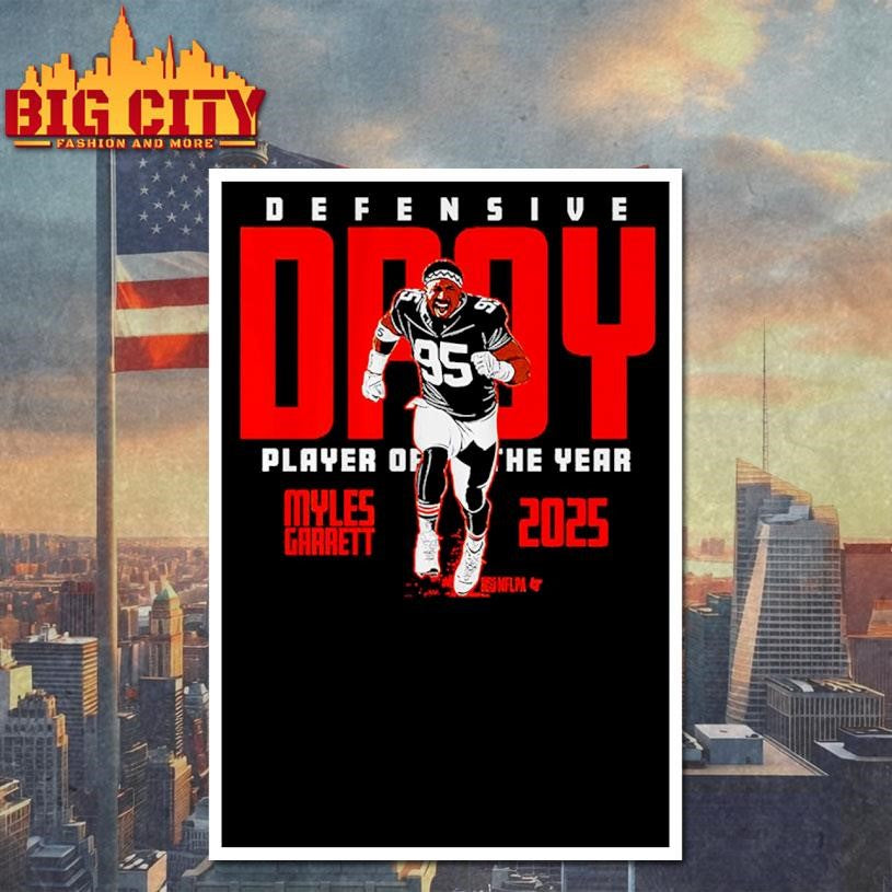 Myles Garrett 2025 Defensive Player of the Year Shirt
