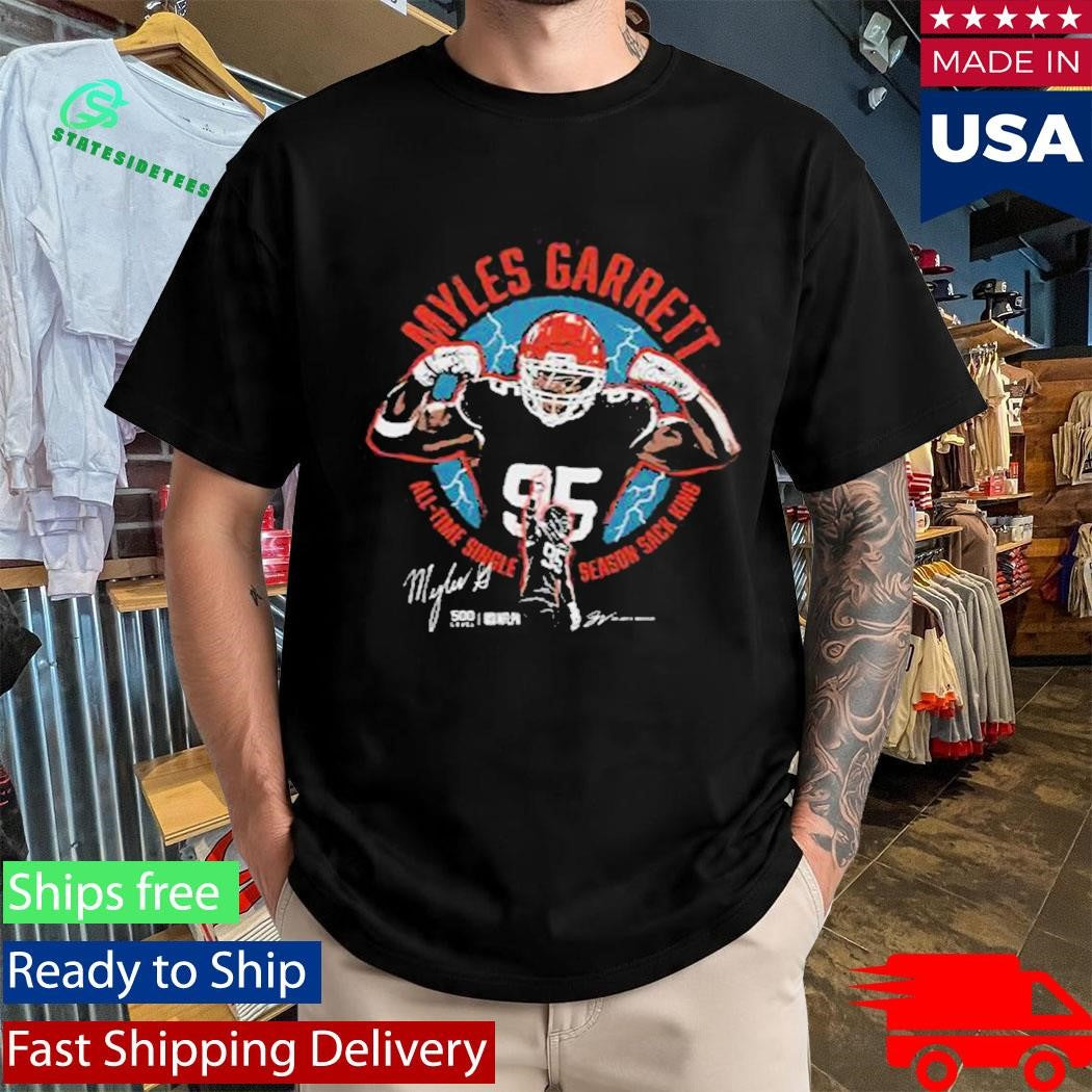 Myles Garrett Cleveland All-Time Sack King T-Shirt