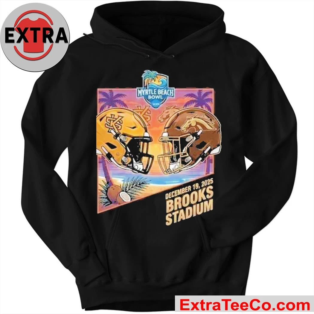 Myrtle Beach Bowl Presented By Engine Kennesaw State Owls vs Western Michigan Broncos Helmet Rivals December 19 2025 Brooks Stadium Helmet And Logo Shirt