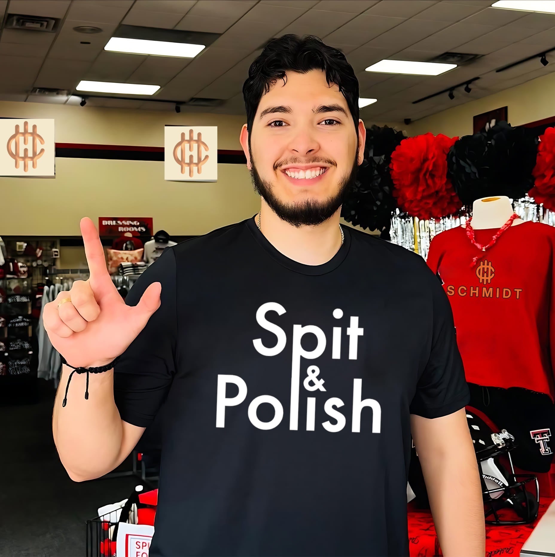 Spit & Polish idiom cleaning shining expression shirt