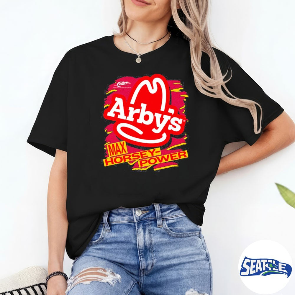 NASCAR Carson Kvapil #1 Arby’s Max Horsey Power Black shirt