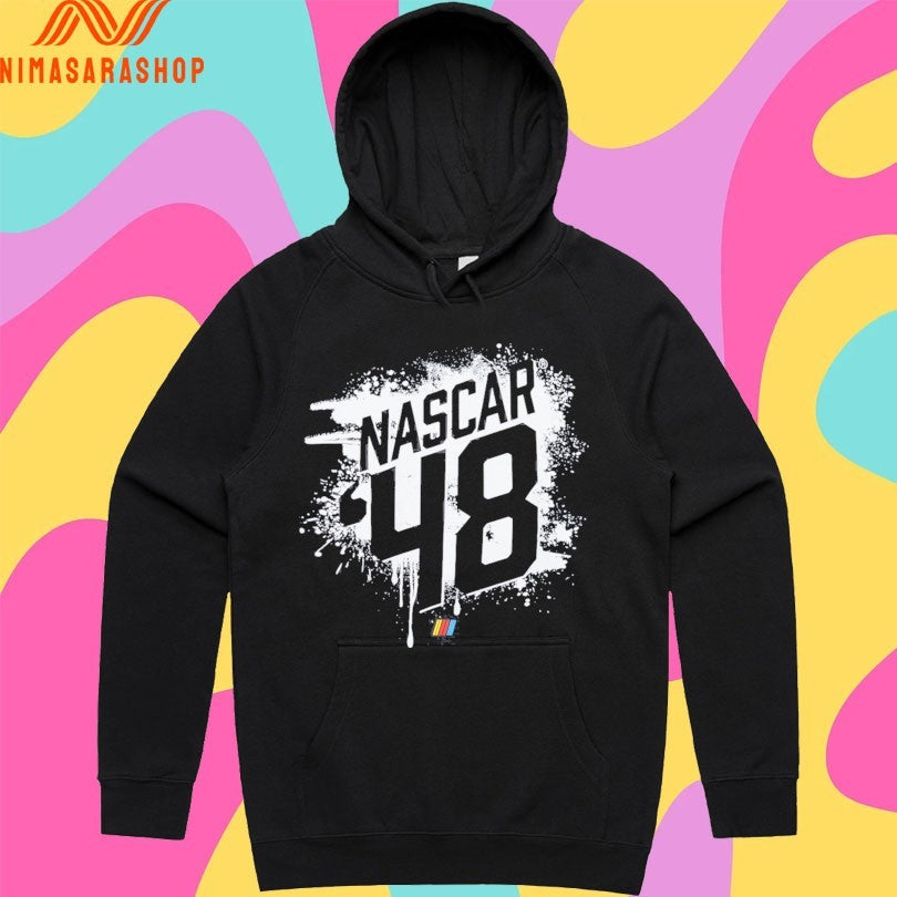 NASCAR Merchandise Classic Ink Black #48 Splash Graphic Shirts