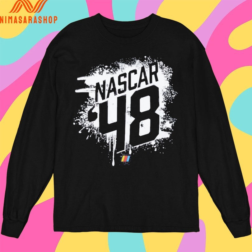 NASCAR Merchandise Classic Ink Black #48 Splash Graphic Shirts