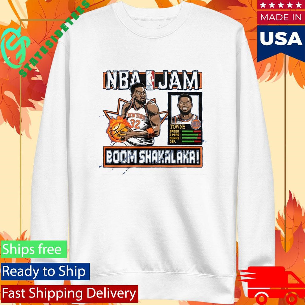 NBA Jam Knicks Karl-Anthony Towns Boom Shakalaka Shirt