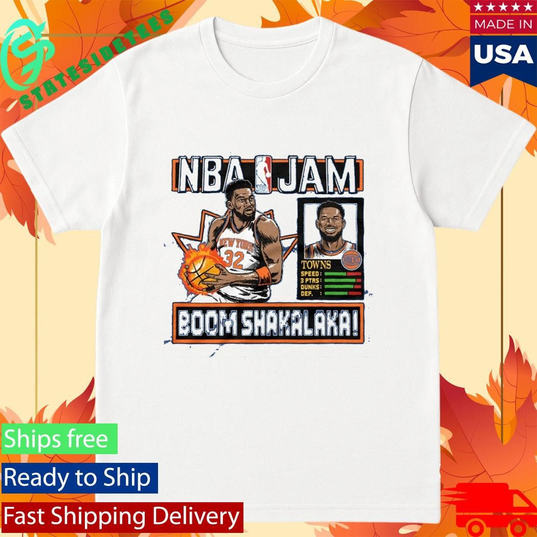 NBA Jam Knicks Karl-Anthony Towns Boom Shakalaka Shirt