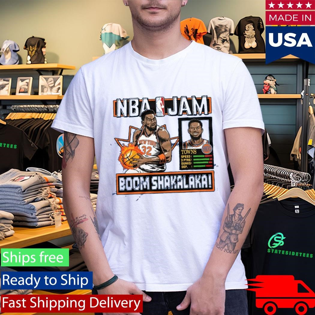 NBA Jam Knicks Karl-Anthony Towns Boom Shakalaka Shirt