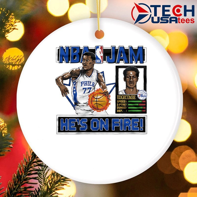 NBA Jam VJ Edgecombe Philadelphia 76ers he’s on fire shirt