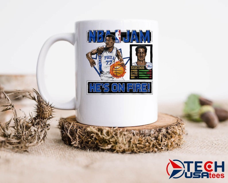 NBA Jam VJ Edgecombe Philadelphia 76ers he’s on fire shirt