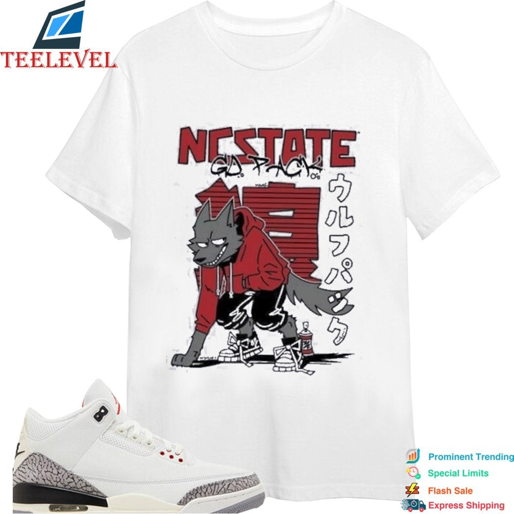 NC State Wolfpack Graffiti Wolf Japanese Shirt