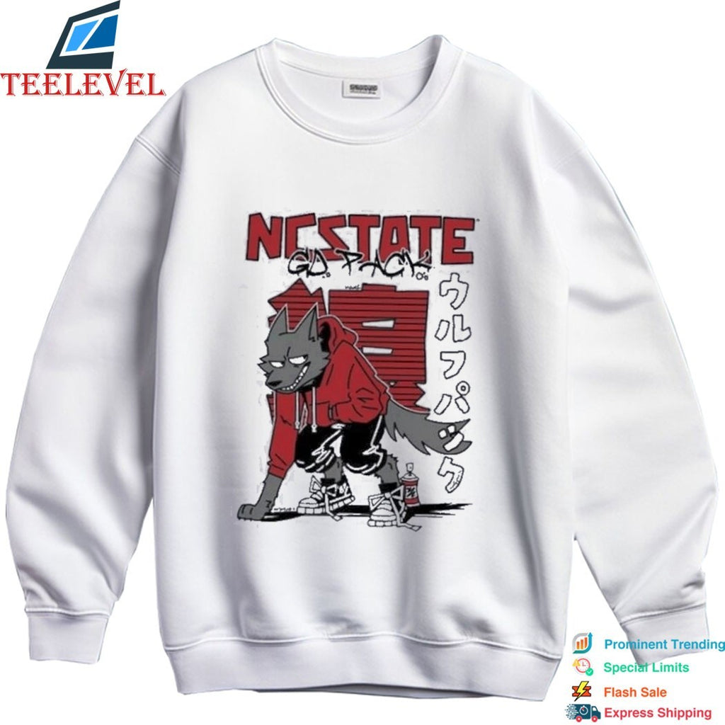 NC State Wolfpack Graffiti Wolf Japanese Shirt