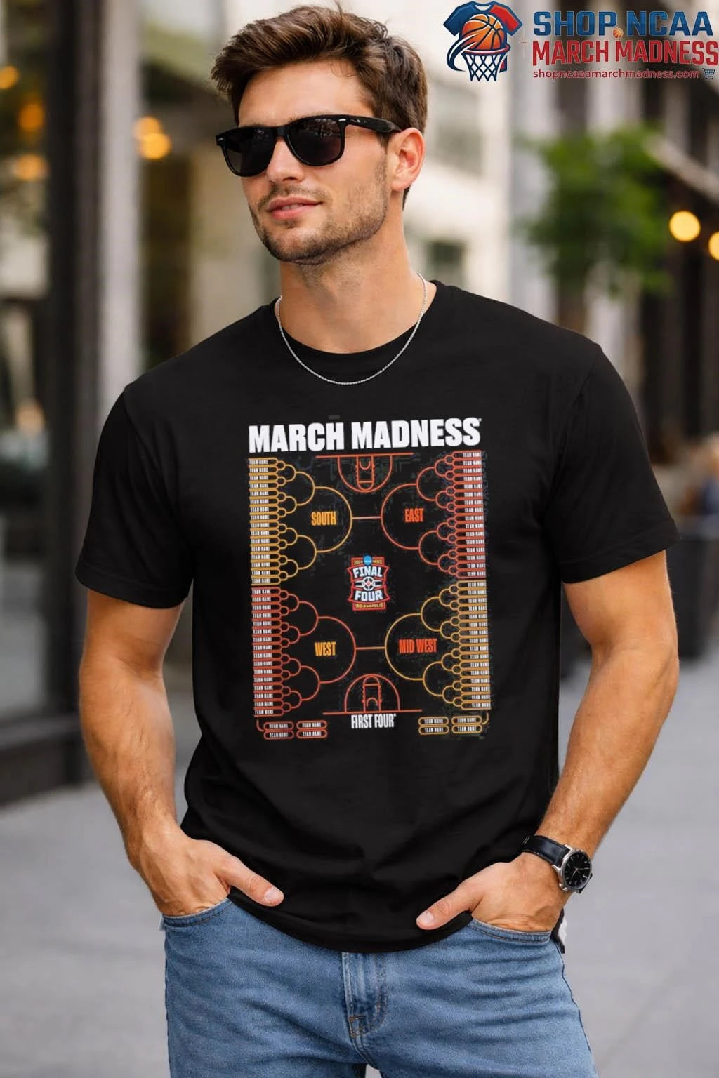 NCAA Men’s Basketball Tournament March Madness 2026 Bracket The Road Ends Here Road To Final Four T-Shirt March Madness 2026 Bracket The Road Ends Here