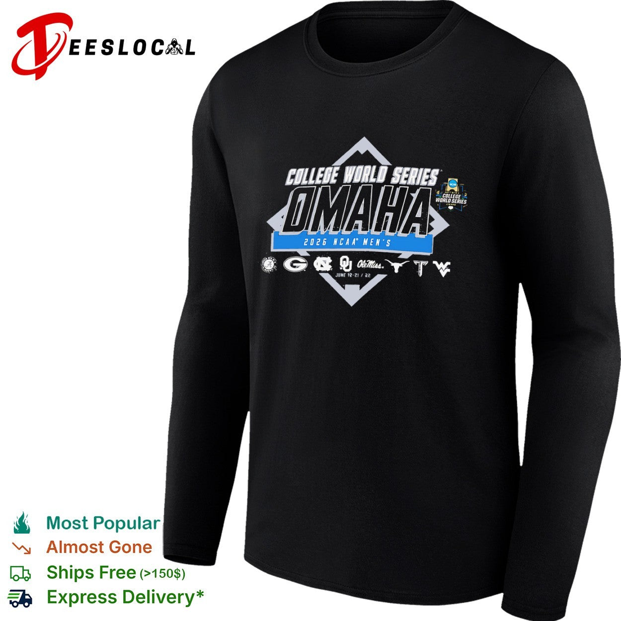 NCAA Men’s College World Series MCWS Omaha 2026 shirt