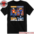 NCAA Tennessee Volunteers On Saturdays and Tennessee Titans On Sundays Mascot Smokey the dog and T-Rac the raccoon City Skyline T-Shirt