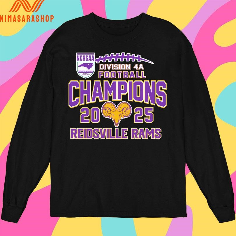 NCHSAA Division 4A Football Champions 2025 Reidsville Rams Shirts