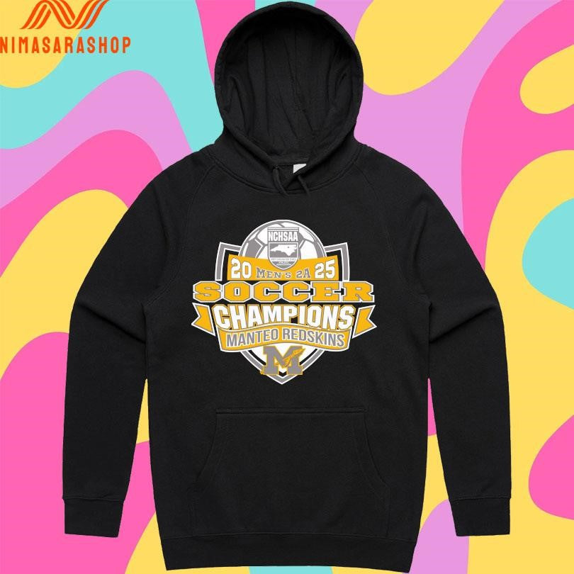 NCHSAA Men’s 2A 2025 Soccer Champions Manteo Redskins Shirts