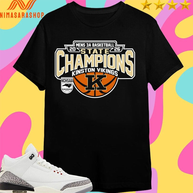 NCHSAA Men’s 3a Basketball State Champions Kinston Vikings 2026 Shirts