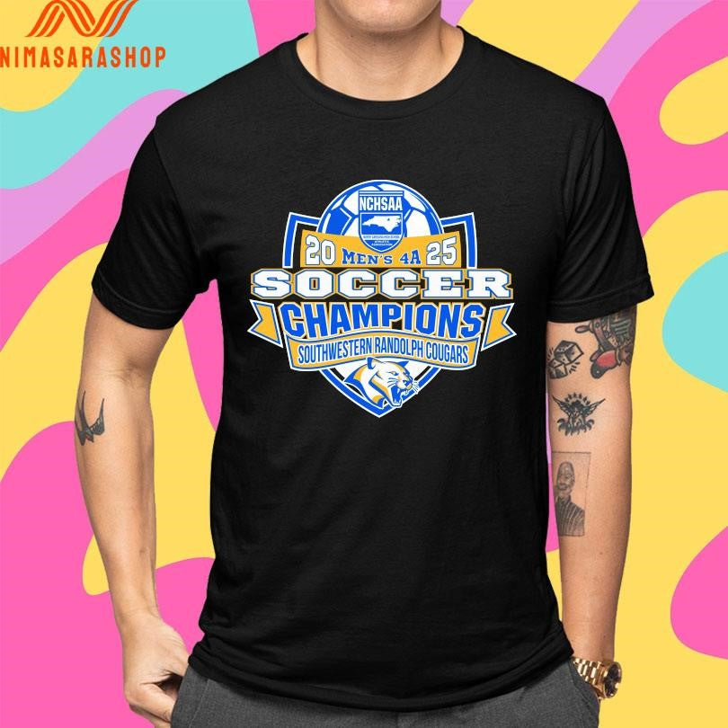 NCHSAA Men’s 4A 2025 Soccer Champions Southwestern Randolph Cougars Shirts