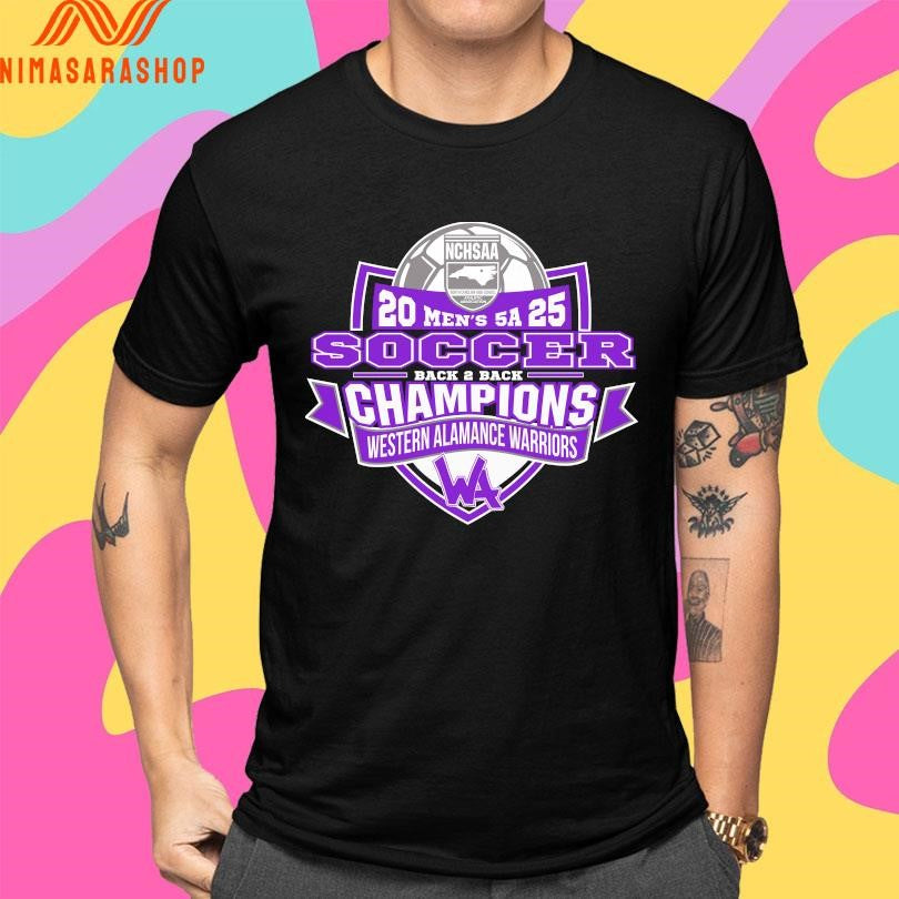 NCHSAA Men’s 5A 2025 Soccer Champions Western Alamance Warriors Shirts