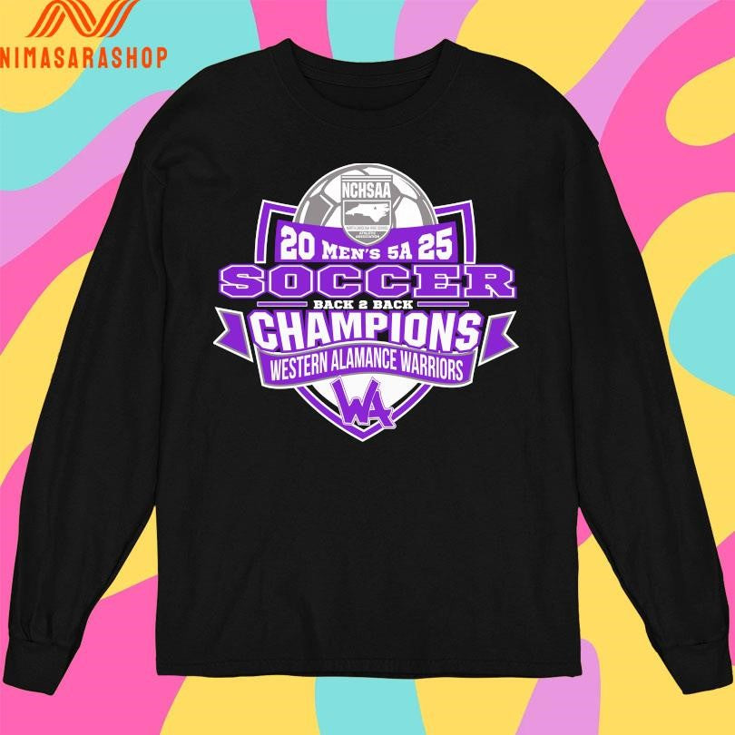 NCHSAA Men’s 5A 2025 Soccer Champions Western Alamance Warriors Shirts