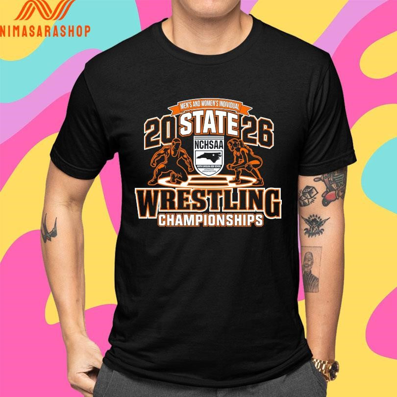 NCHSAA Men’s And Women’s Individual Wrestling State Championships 2026 Shirts