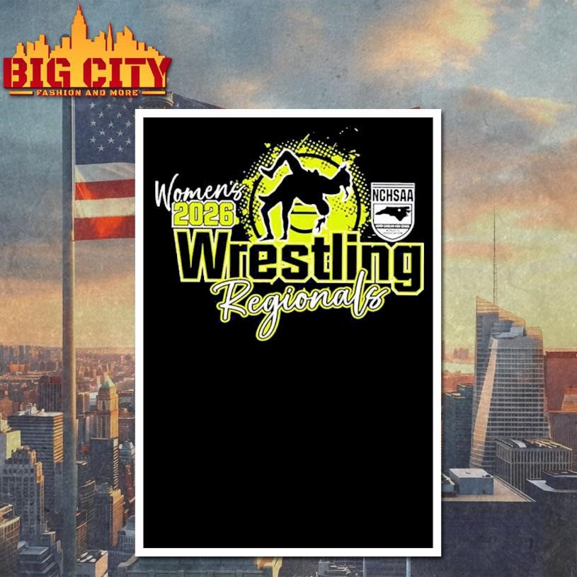 NCHSAA Wrestling Women Regionals Championships 2026 logo Shirt