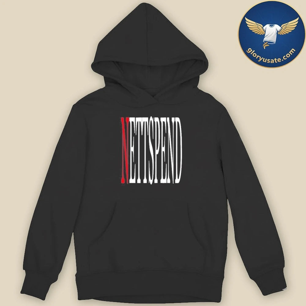 NETTSPEND BLACK WORDMARK T-SHIRT