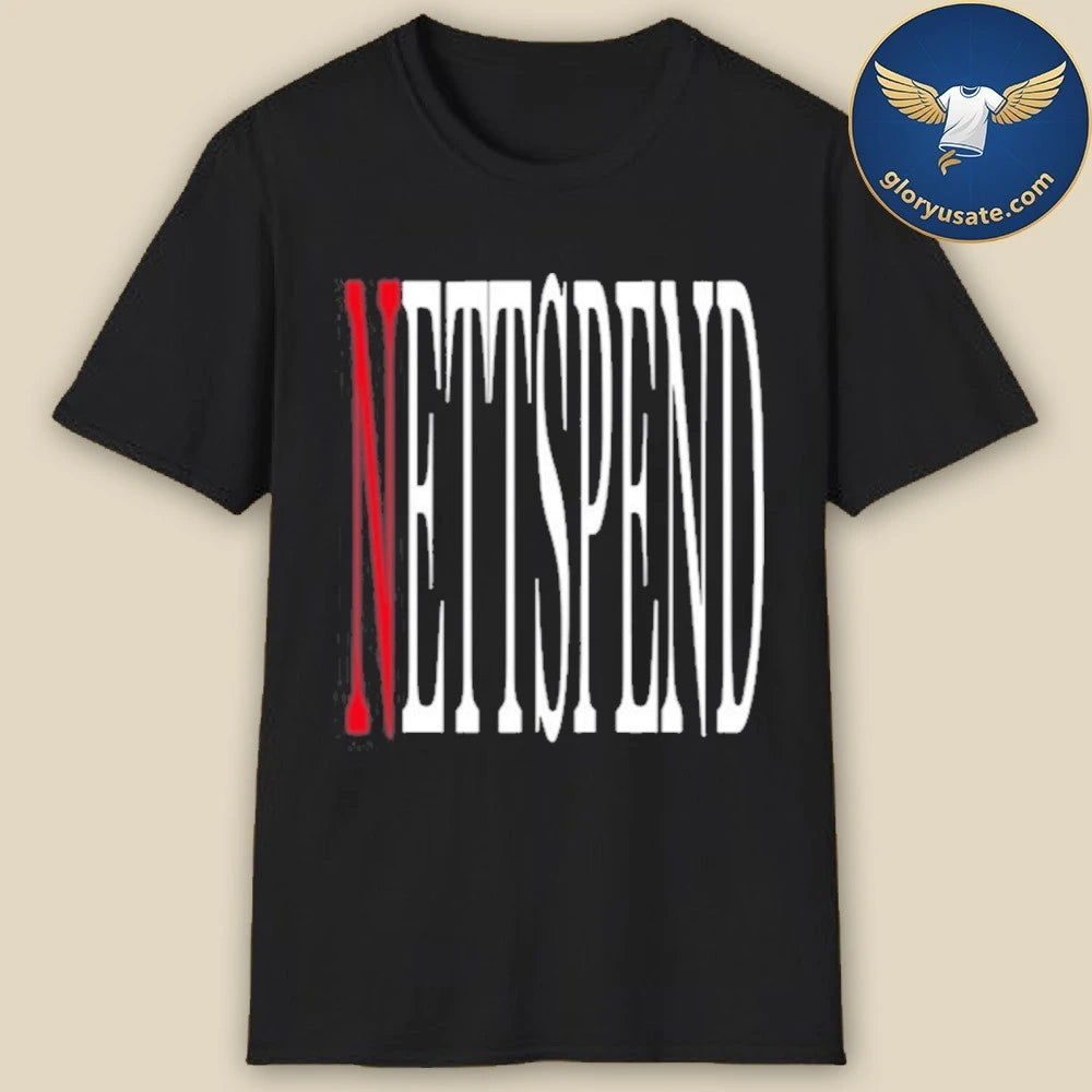 NETTSPEND BLACK WORDMARK T-SHIRT