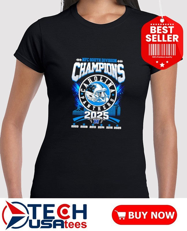 NFC North Division Champions Carolina Panthers helmet logo shirt