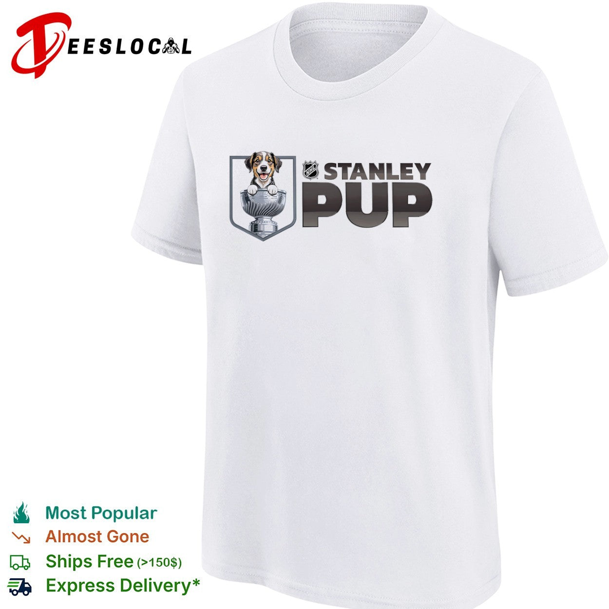 NHL Stanley Pup Logo Hockey League Mascot Sports Shirt