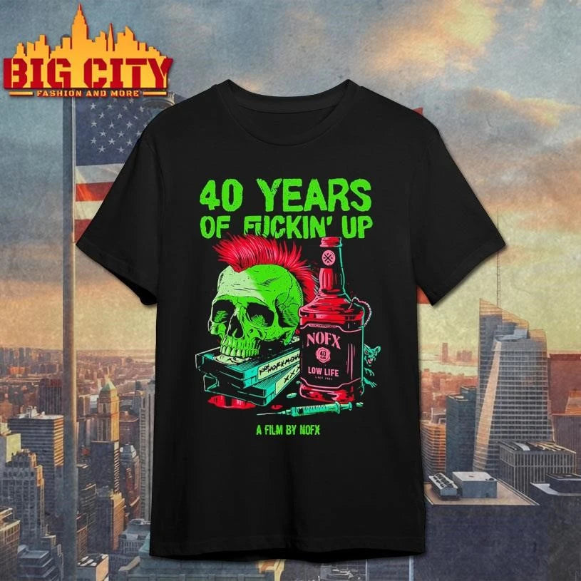NOFX 40 Years Of Funkin’ Up Film Bottle Skull Shirt