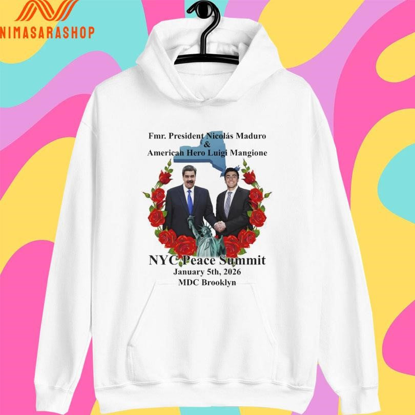 NYC Peace Summit Fmr President Nicolás Maduro And American Hero Luigi Mangione January 5th 2026 Mdc Brooklyn Shirts