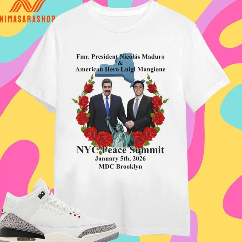 NYC Peace Summit Fmr President Nicolás Maduro And American Hero Luigi Mangione January 5th 2026 Mdc Brooklyn Shirts