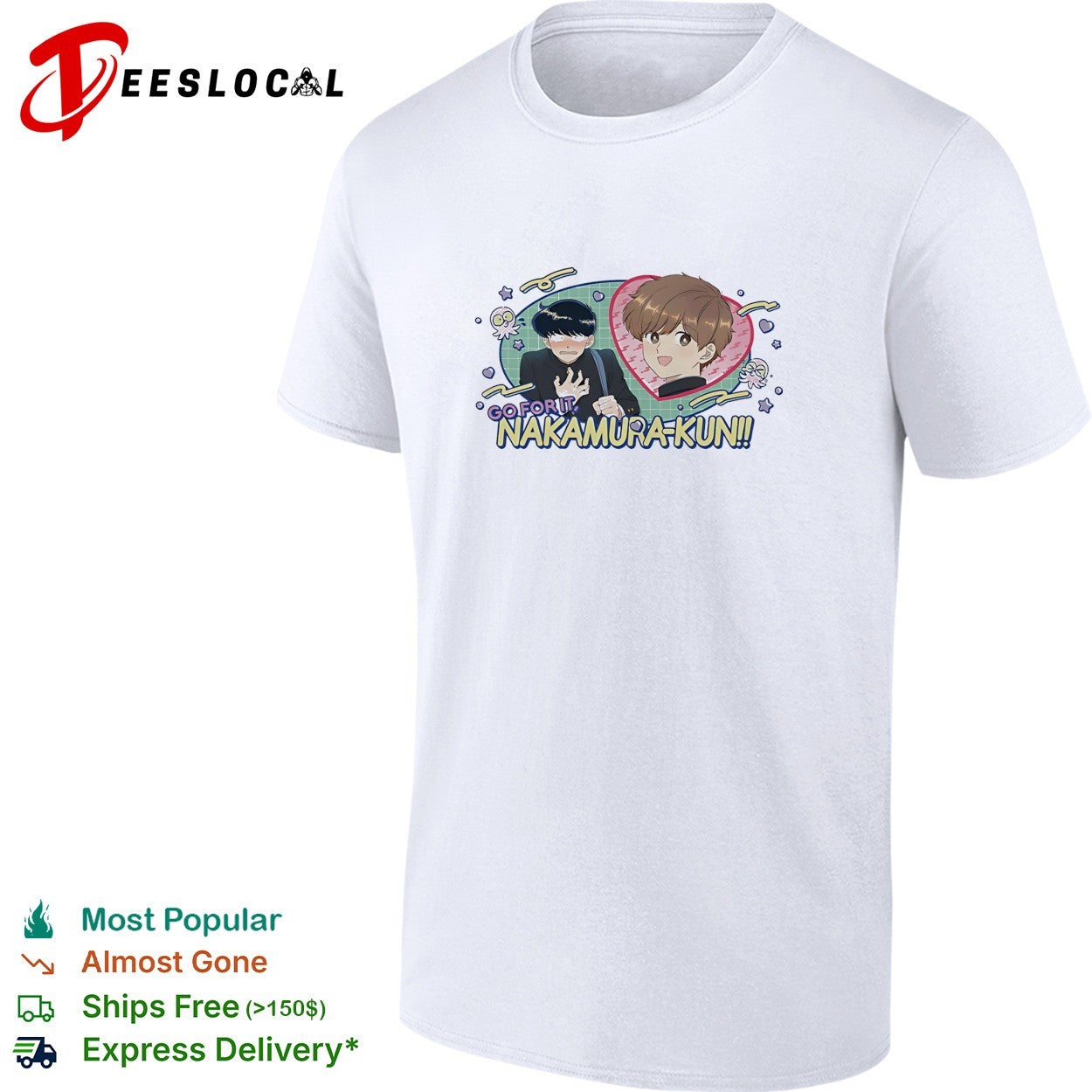 Nakamura Kun go for it anime boys shirt
