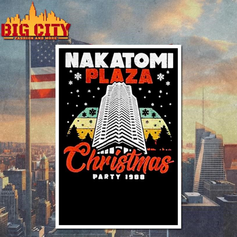 Nakatomi Plaza Christmas Party 1988 Xmas Movie Ugly shirt