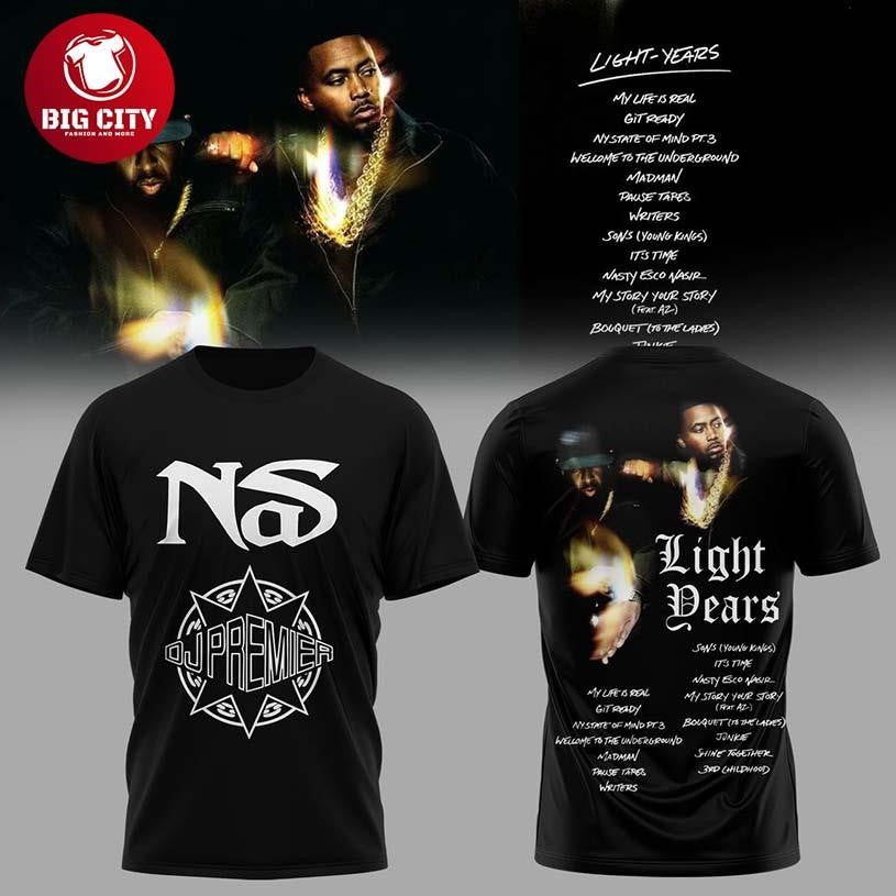 Nas DJ Premier Light Years 2025-2026 New Album Personalized Two Sided Shirt