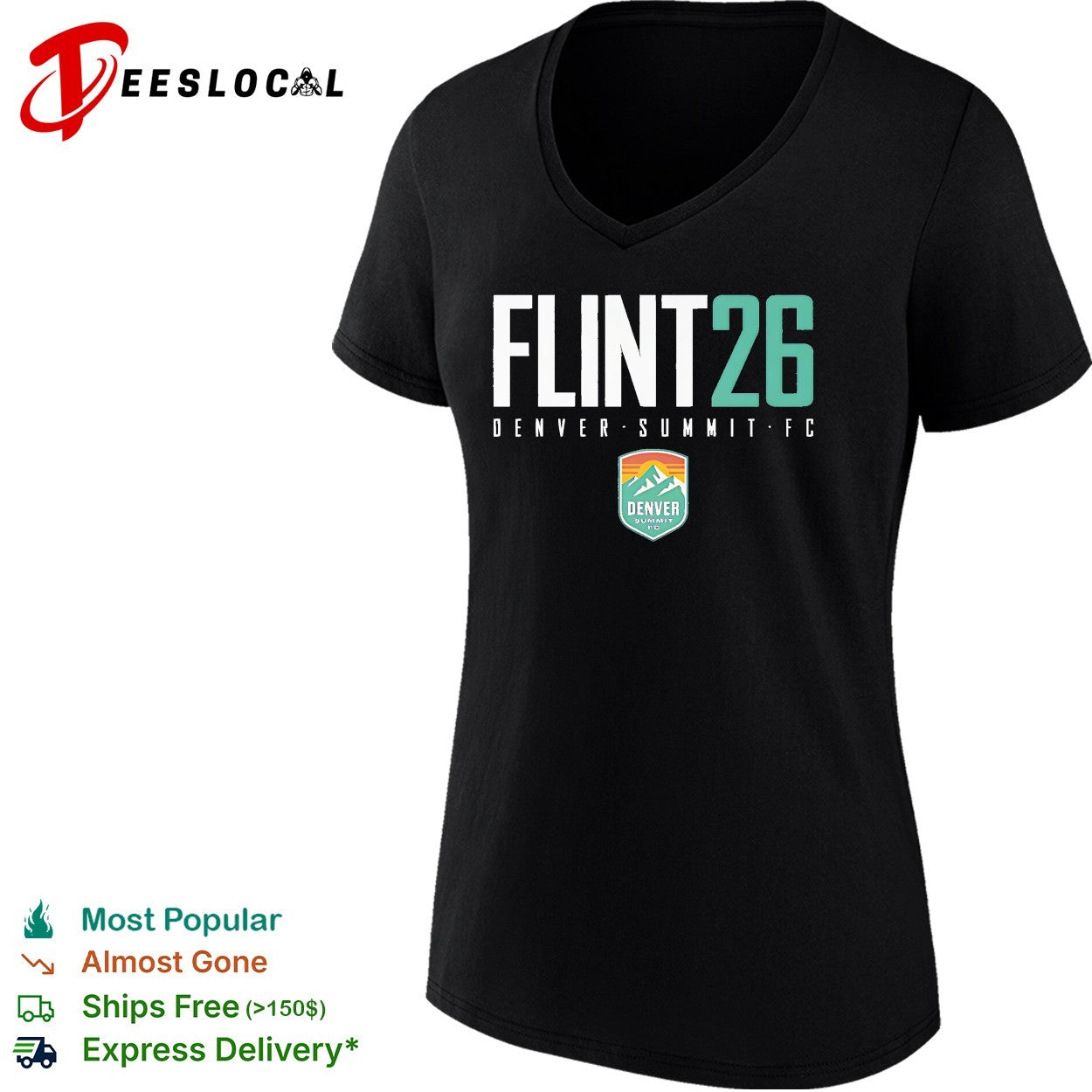 Natasha Flint 26 Denver Summit FC professional women’s soccer team shirt
