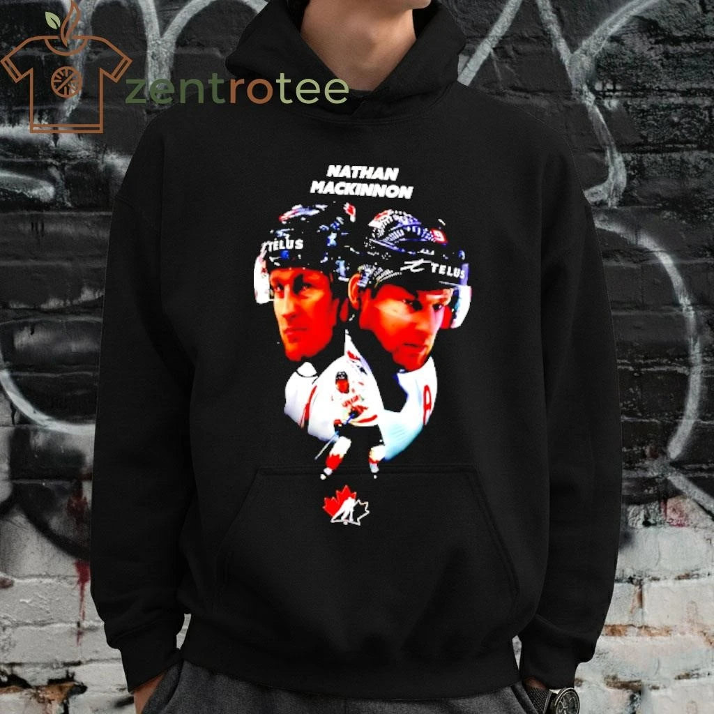 Nathan Mackinnon Canada Ice Hockey Player Collage tee