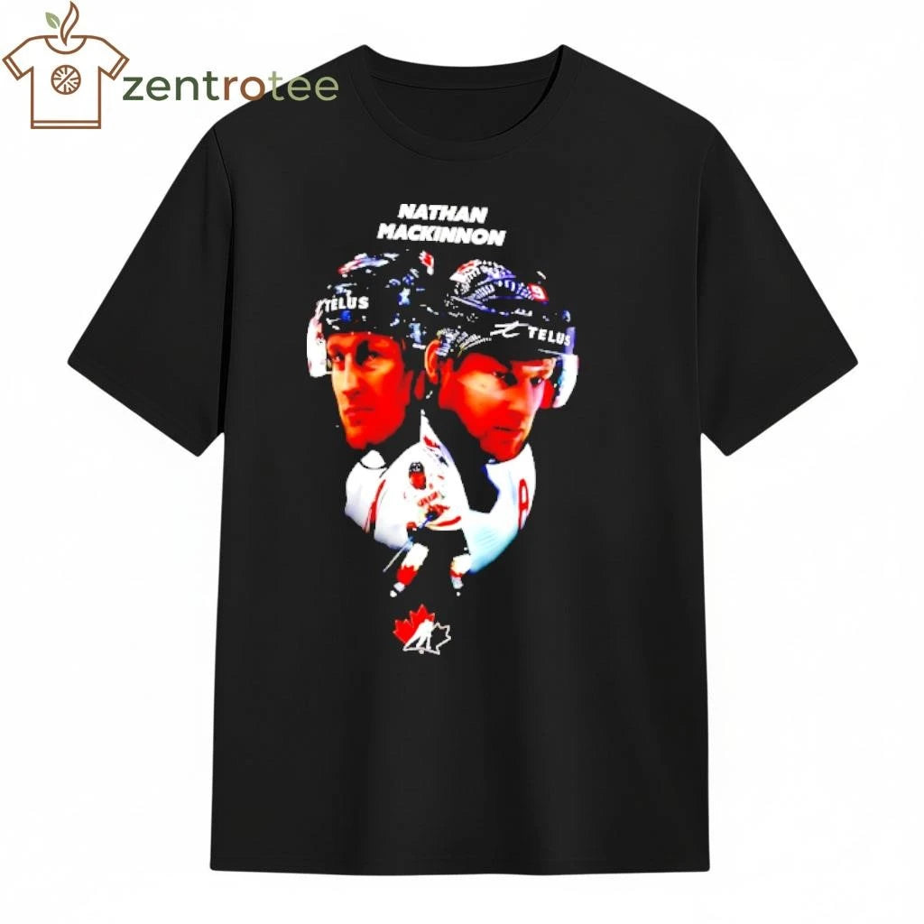 Nathan Mackinnon Canada Ice Hockey Player Collage tee