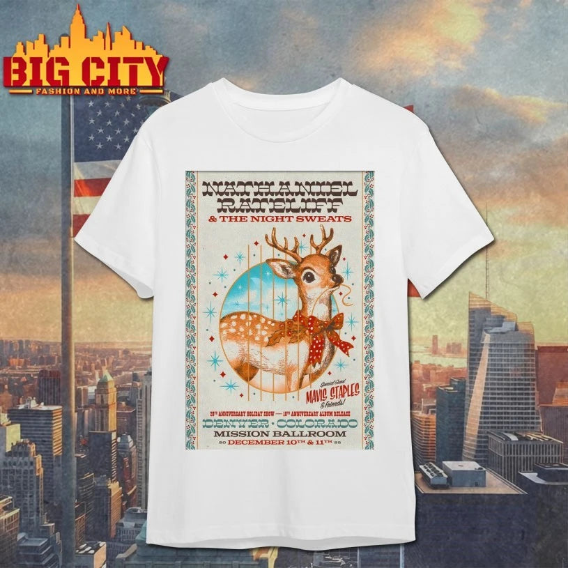 Nathaniel Rateliff The Mission Ballroom Denver CO December 10-11 2025 Poster shirt
