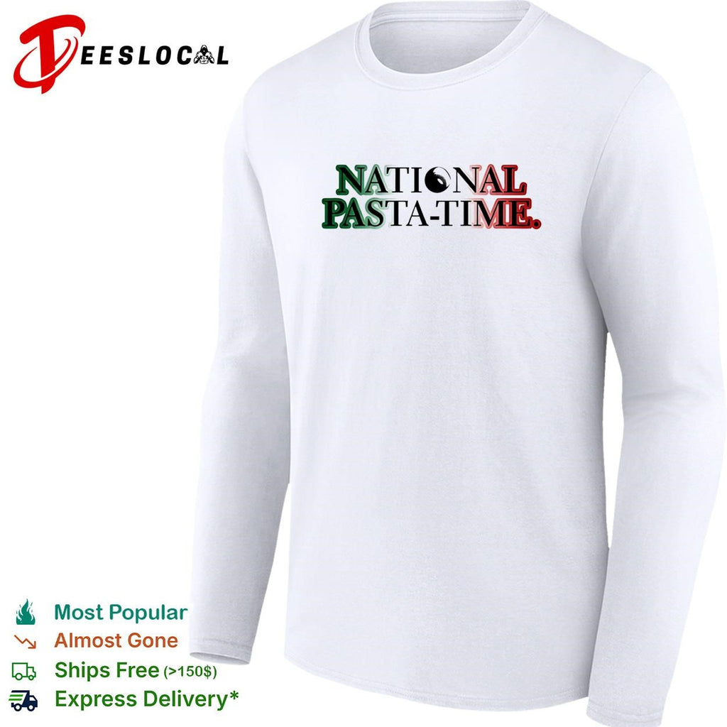 Nation pasta time simple Italy flag pattern shirt