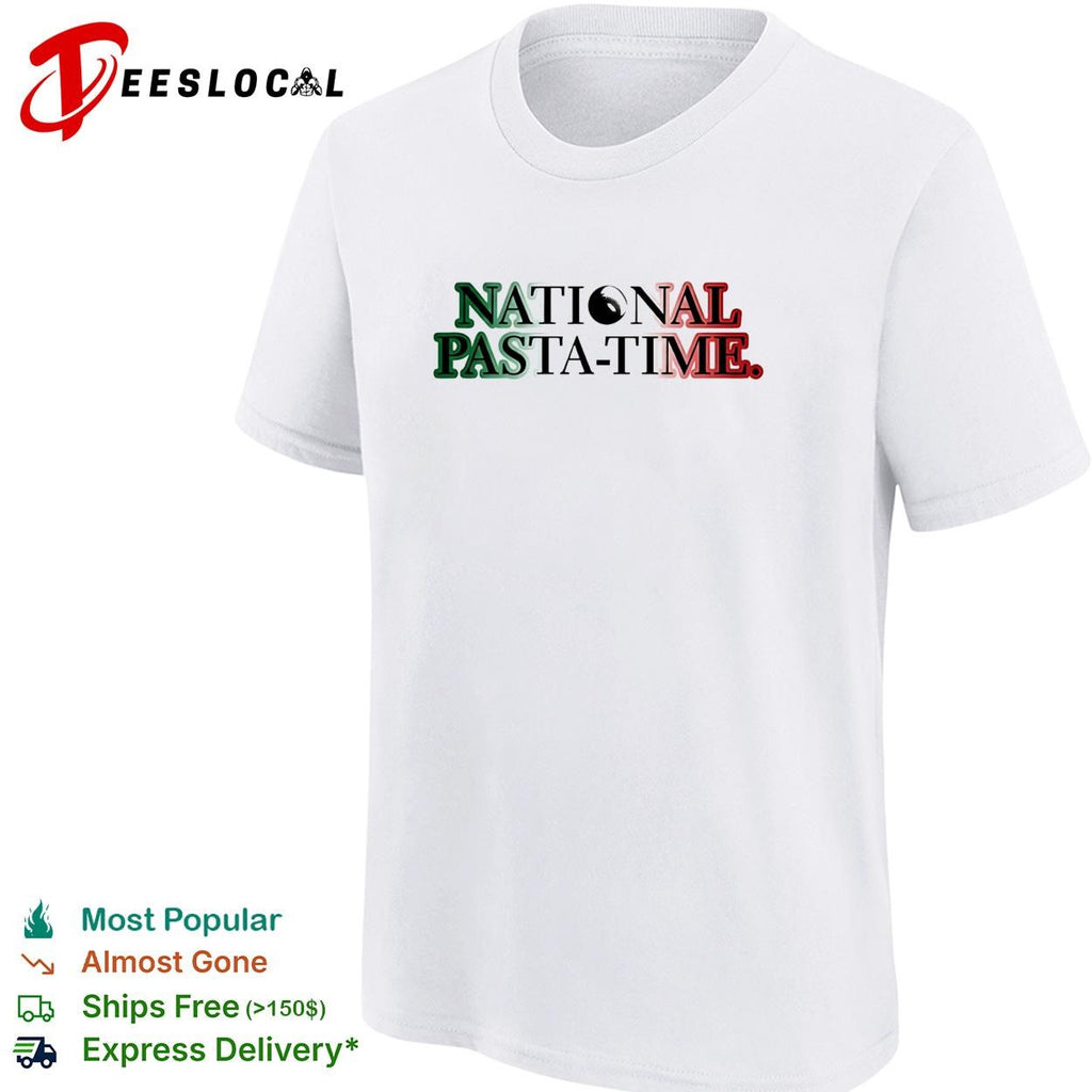 Nation pasta time simple Italy flag pattern shirt